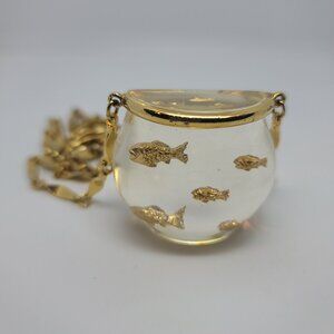 Vintage (1960s) "Jelly Belly" Fish Bowl Necklace by Castlecliff Harrice Simmons
